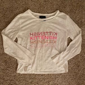 Kittenish long sleeve logo tee